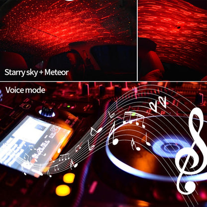 Light Projector Car Decoration Light USB LED Starry Sky Star DJ RGB Laser Projector Music Sound Remote Control Auto Car Styling