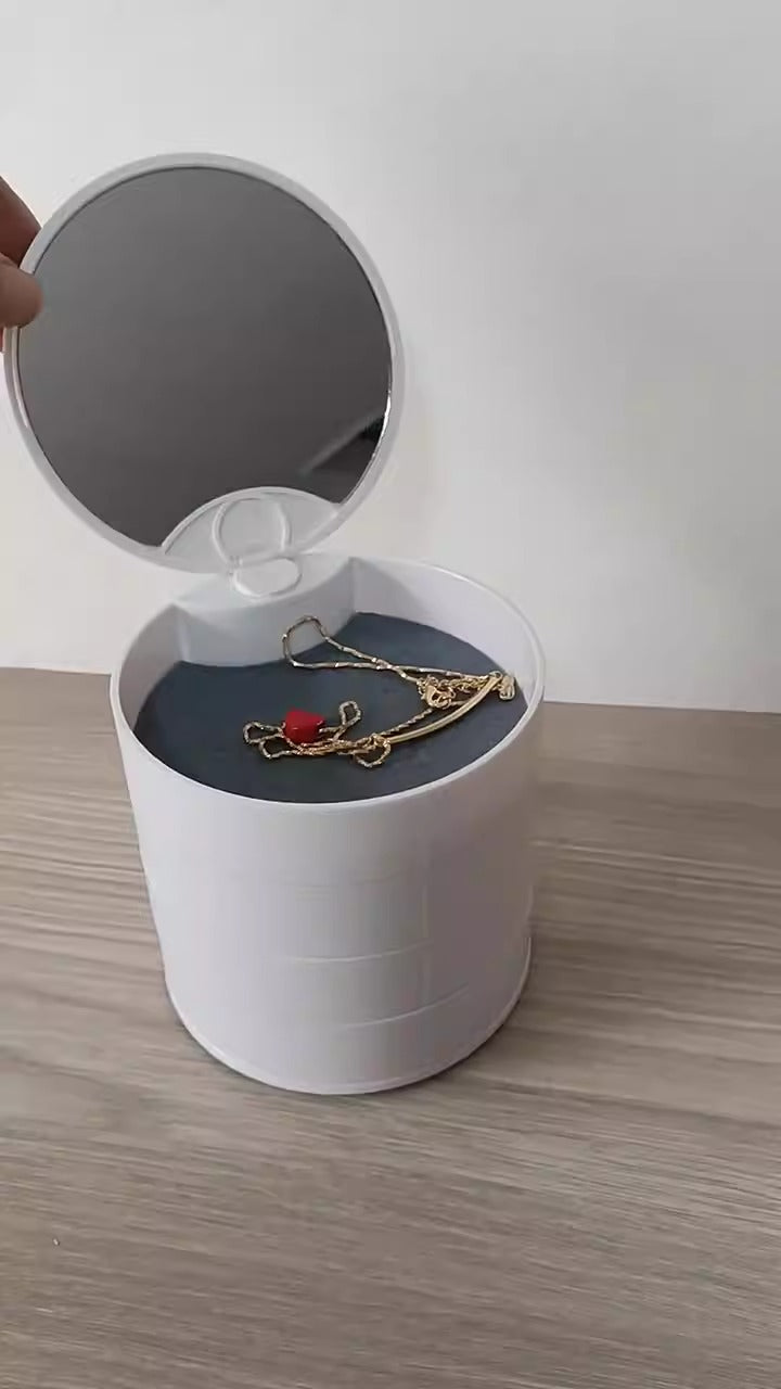 Multi layer storage box with large capacity necklace, earrings, earrings, earrings, rings, jewelry, rotating jewelry box