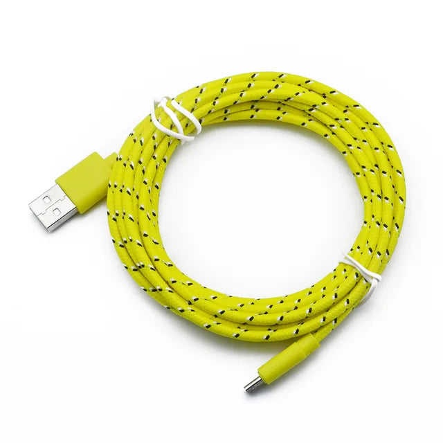 Charging Micro USB Cable 1M 2M nylon Braided Wire for Samsung Sony Xiaomi Android Phone Data Sync Charger Cable smartphone